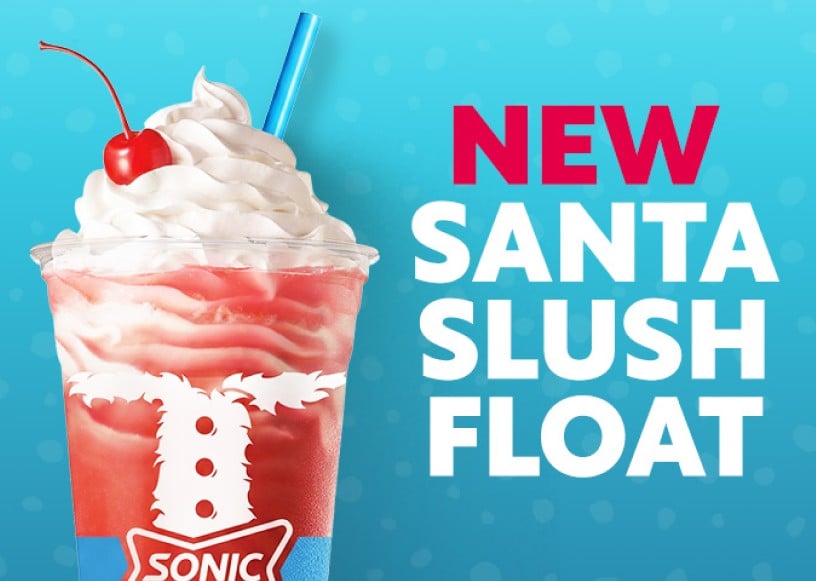 SONIC Winter Menu — Santa Slush Float + Smoked Gouda & Bacon Smasher