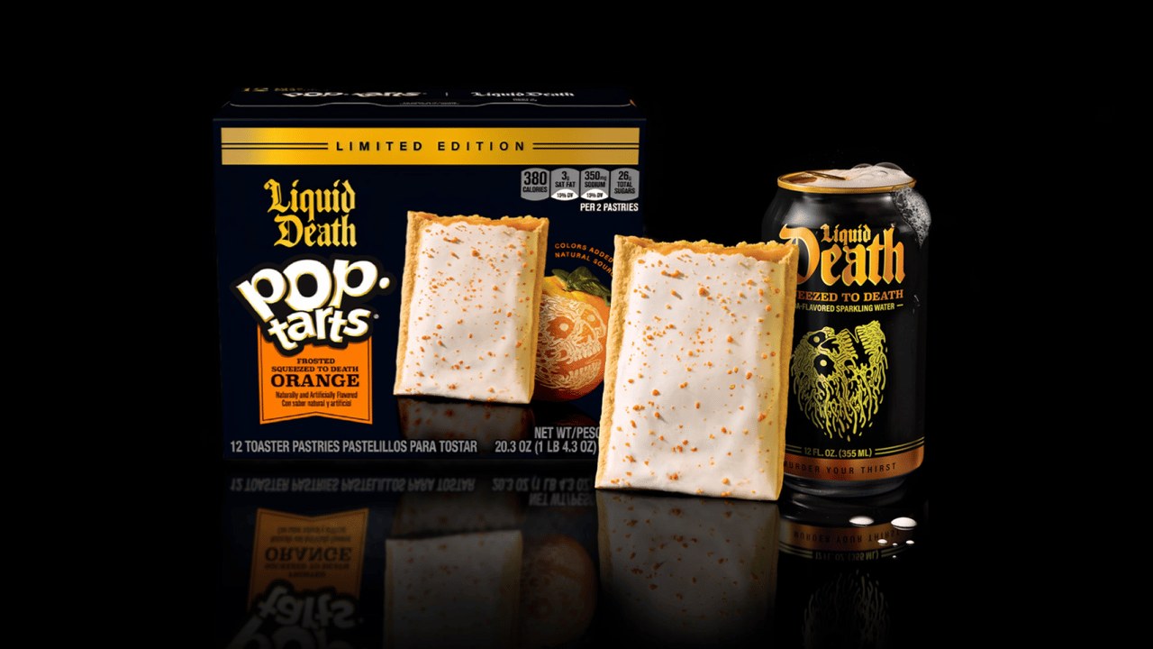 Pop-Tarts × Liquid Death Squeezed to Death Frosted Orange