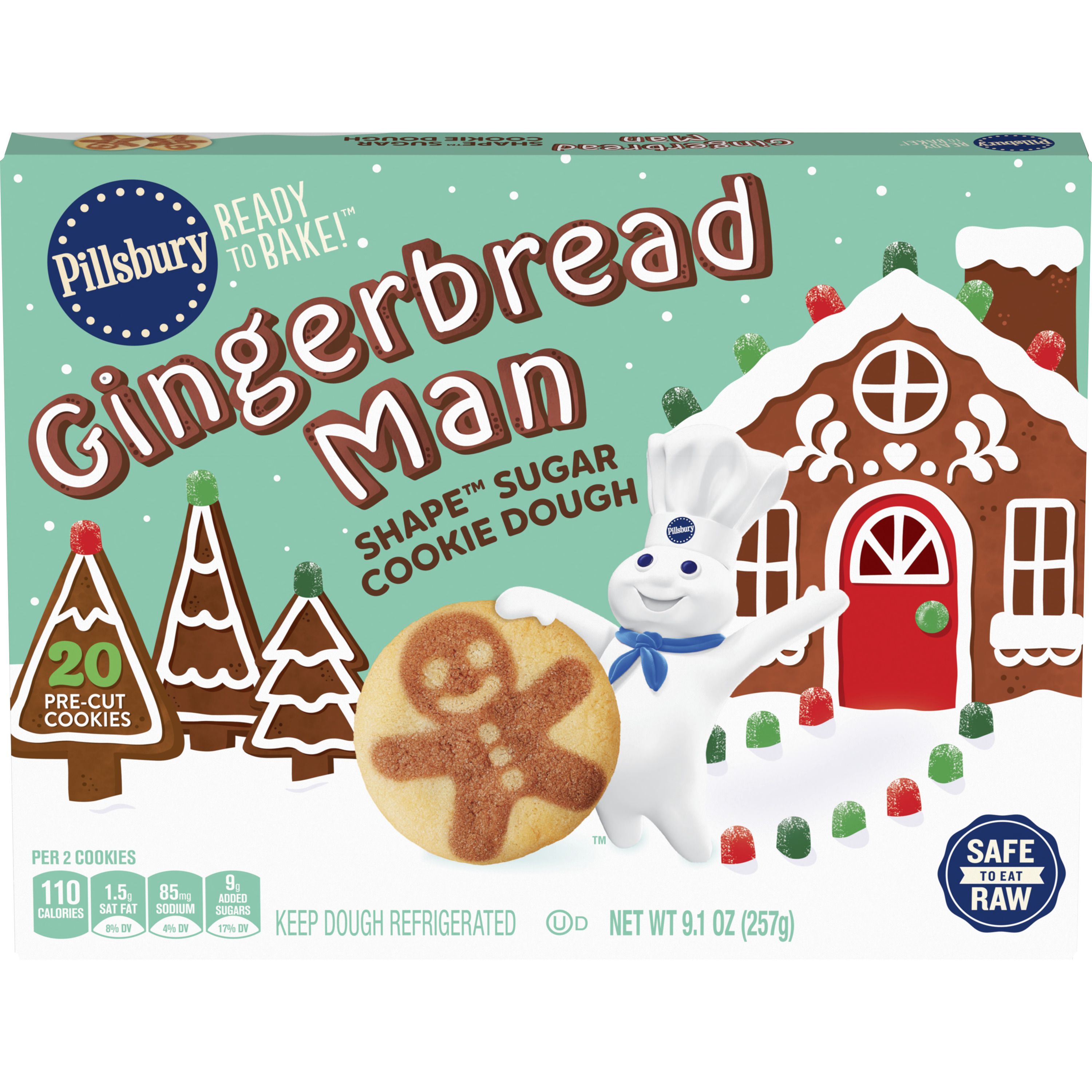 Pillsbury Holiday Cookie Dough — Gingerbread Man Shape + Hot Cocoa