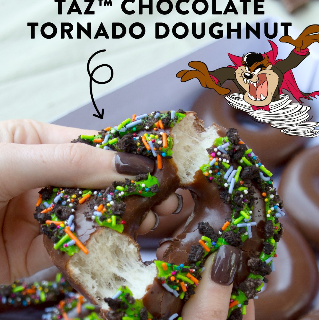 Krispy Kreme Taz Chocolate Original Glazed Dozen